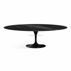 Mueble de Salón Moderno con Tapa de Mármol Acrílico Negro, Forma Ovalada, Plegable, Fácil de Limpiar, para Hogares Pequeños, Estilo Lujoso y Ligero - Product Image 5