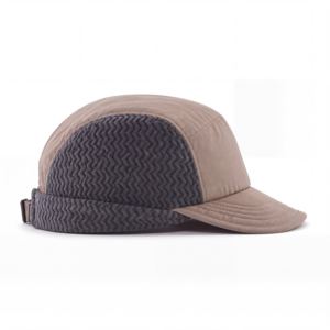 Casquette de sport légère en nylon à 5 panneaux, à visière plate, personnalisable avec logo imprimé numériquement, idéale pour le marathon et toutes les saisons - Product Image 4