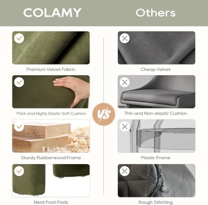 Hiện đại màu xanh lá cây nhung giọng ghế thoải mái Thùng bên cánh tay ghế <span class=keywords><strong>3</strong></span> chân cho phòng khách phòng ngủ đọc sách đồ nội thất nhà - Product Image 6