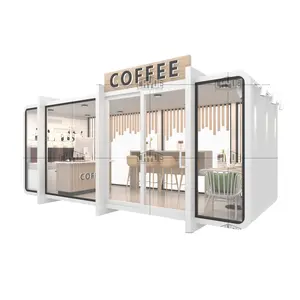 빠른 설치 디자인 기성품 조립식 주택 조립식 작은 집 커피 숍 판매