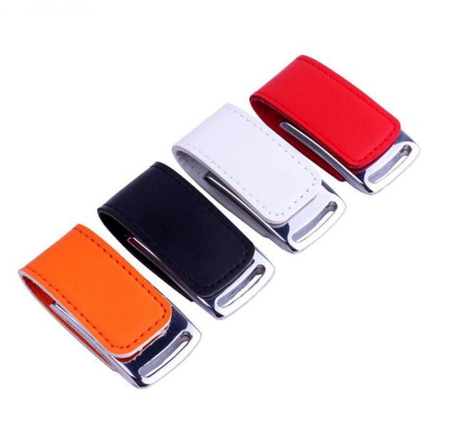 Wholesale Real Capacity Pu Leather USB Flash Drive 16GB with Customized logo Usb Key 32GB Chain 2.0 3.0