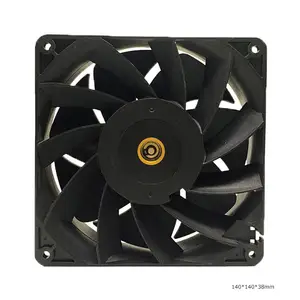 Yüksek kaliteli stok 14038 yüksek RPM soğutma fanı 140mm 140x140x38mm 12V 7.2A 7500RPM 6-Pin Dc fırçasız Fan