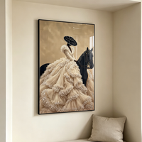 Art mural abstrait 3D fait main de luxe, décoratif, moderne, avec diamants, noir, à suspendre pour la maison, le bureau ou l'hôtel