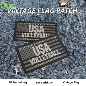 Parche Bordado en 3D con la Bandera Americana Clásica Vintage, Parches Adhesivos para Gorras, Parches Termoadhesivos - Product Image 3