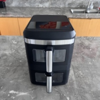 Nouvelle friteuse à air numérique intelligente multifonctionnelle à double empilage, écran tactile couleur pliable, grande capacité de 13 L, 2800 W