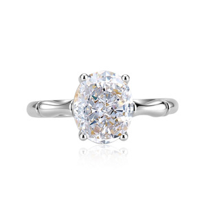 Nuevo Anillo de Diamantes de Alta Calidad con Circonita Cúbica Colorida de Corte Ovalado de 8*10 mm, Diseño de Bambú, para Mujer - Product Image 6
