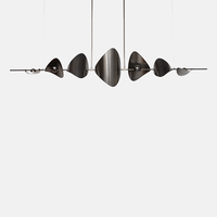 Lustre LED suspendu en laiton, design scénique moderne et élégant, style nordique, pour salle à manger, îlot de cuisine, villa