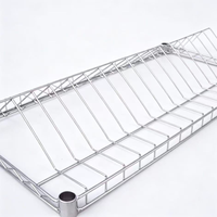 Chariot de stockage de bobines SMT ESD en fil chromé, chariot à étagères réglables en fil plat, étagère simple et double personnalisable