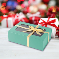 Boîtes à biscuits, chocolats et fraises en carton blanc jetables écologiques de 12 x 8 x 2,5 pouces avec fenêtre pour offrir en cadeau