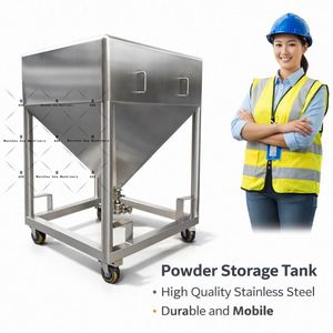 1000L Chemical <b>Storage</b> Tank Manufacturer Stainless Steel Powder Square <b>Storage</b> Tank - Product Image 2