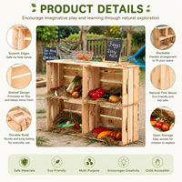Boîtes de rangement en bois Montessori pour enfants, idéales pour les garderies, les jardins d'enfants et les cours extérieures en plein jardin