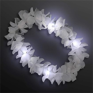 LED Hawaiian Leis Light Up Flower Leis Necklace with LED Lights Beach Tropical Carnival Party Supplies Luau Leis for Masquerade - Product Image 4