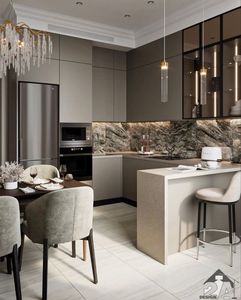 Appartement moderne garde-manger de haute qualité cuisine salon <span class=keywords><strong>banc</strong></span> en bois et marbre accessoires de télévision ensemble de meubles armoires design - Product Image 5