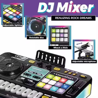 Clavier musical électrique éducatif avec microphone et table de mixage DJ multifonctionnel, développement musical précoce pour les enfants