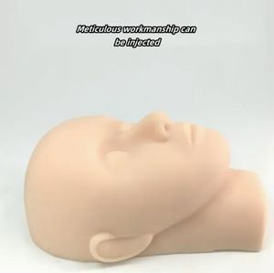 หุ่นจำลองศีรษะซิลิโคนสำหรับฝึกแต่งหน้าผู้หญิง, หุ่นจำลองศีรษะซิลิโคนสำหรับฝึกฉีดสารเสริมความงาม - Product Image 5