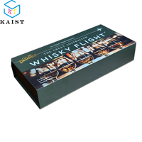 Caja Magnética Personalizada para Whisky Verde Oscuro, Logotipo Grabado, Empaque de Licor de Lujo, Tamaños, Impresiones y Acabados Totalmente Personalizables