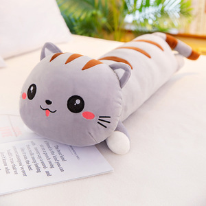 Cuscino a Forma di Gatto Cartoon, Peluche Creativo a Striscia Lunga, Regalo di Compleanno per Bambini - Product Image 2