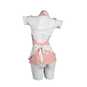 Ensemble de costumes de cosplay de demoiselle d'honneur, uniforme en dentelle blanche et rose, 8334 pour femmes, taille adulte - Product Image 4