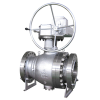 2 piezas de extremo con brida de acero inoxidable 316 aleación 20 #   Válvulas de bola Hastelloy C276 con cuerpo atornillado y montaje en trunnion, con engranajes, 150LB 300LB 600LB