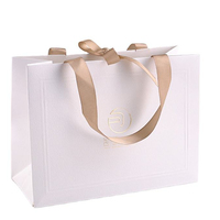 Sacs Shopping Personnalisés en Papier Blanc avec Poignée, Logo Personnalisé, Marque Privée, Mini Luxe, Boutique de Détail, Sacs Cadeaux de Remerciement