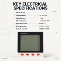 Compteur de puissance numérique LCD triphasé SLS pour la mesure électrique et la surveillance de la distribution de l'énergie
