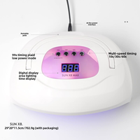 Lampe de photothérapie UV LED professionnelle SUNX8 à double source lumineuse, outil de nail art, sèche-ongles, lampe à gel pour ongles, salon à domicile