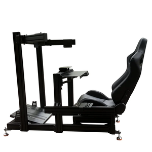 Nouvelle arrivée Sim racing rig jeu de voiture simulateur de conduite cockpit avec support de moniteur 4080 <span class=keywords><strong>kit</strong></span> de siège de jeu de simulateur <span class=keywords><strong>en</strong></span> aluminium - Product Image 1