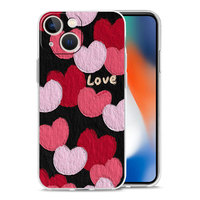 Amour Fleur Art De Luxe Transparent Téléphone étui pour iphone 15 16 14 13 12 11 17 Pro Max XS X XR SE Plus TPU Silicone Couverture Transparente