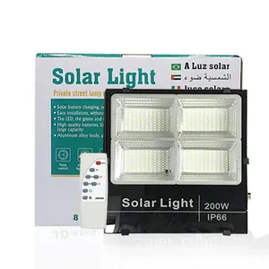 ไฟฟลัดไลท์ LED พลังงานแสงอาทิตย์200W IP67สวนกลางแจ้งพร้อมรีโมทควบคุม - Product Image 1
