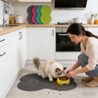 Tapis à litière pour chat en PVC solide moderne avec motif animal pour toutes les saisons