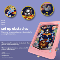 Machine de flipper animale, mini-labyrinthe, puzzle, jeu portable pour enfants, arcade rétro, jouet de voyage, divertissement interactif parent-enfant, entraînement sensoriel