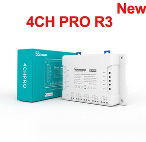 Interruptor inteligente <span class=keywords><strong>WIFI</strong></span> 4CH PRO R3 433Mhz/módulo inalámbrico de 4 bandas con Control remoto por voz compatible con Google Home Alexa 10A corriente máxima - Product Image 2
