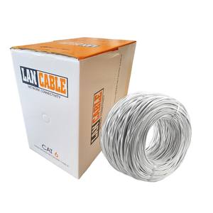Sólido CCA Cat6 Gris <span class=keywords><strong>Cable</strong></span> Ethernet U/UTP PVC Interior 305m Caja <span class=keywords><strong>Cable</strong></span> de red de datos - Product Image 1