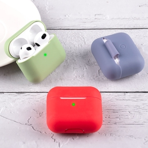 Dropshipping Étui de protection en silicone pour écouteurs sans fil pour <span class=keywords><strong>AirPods</strong></span> <span class=keywords><strong>3</strong></span> (gris) - Product Image 3