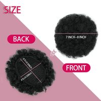 Extension de queue de cheval Afro Puff à cordon de serrage pour femmes noires, chignon synthétique bouclé premium 80 grammes, pince à cheveux naturelle frisée