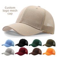 Casquettes promotionnelles en gros, casquette de baseball à 6 panneaux avec maille respirante, broderie publicitaire, casquette de baseball avec logo personnalisé
