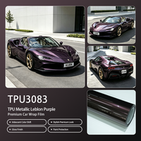 Film de protection de voiture TPU mat violet nuit, épaisseur premium, anti-jaunissement, anti-rayures, haute qualité