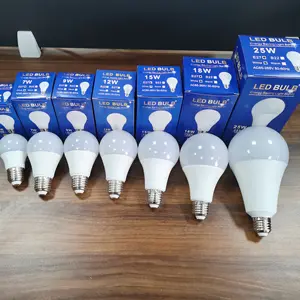 Contoh Gratis Perakitan Bahan Baku Aluminium Hemat Energi E27 Lampu Bohlam Led 15W