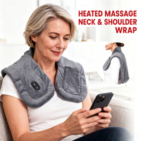 Châle de massage chauffant électrique en promotion – 3 niveaux de chaleur, massage par vibration, arrêt automatique après 45 min – Idéal pour les épaules, le cou, la maison et le bureau