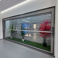 Fenêtre motorisée électrique en aluminium à levage automatique avec télécommande, à rupture de pont thermique, double vitrage, intelligente, pour balcon d'appartement