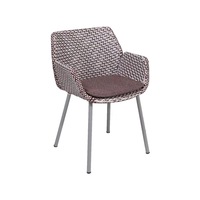 Ensemble de table et chaises de salle à manger d'extérieur en aluminium tressé, meubles de jardin modernes résistants aux intempéries