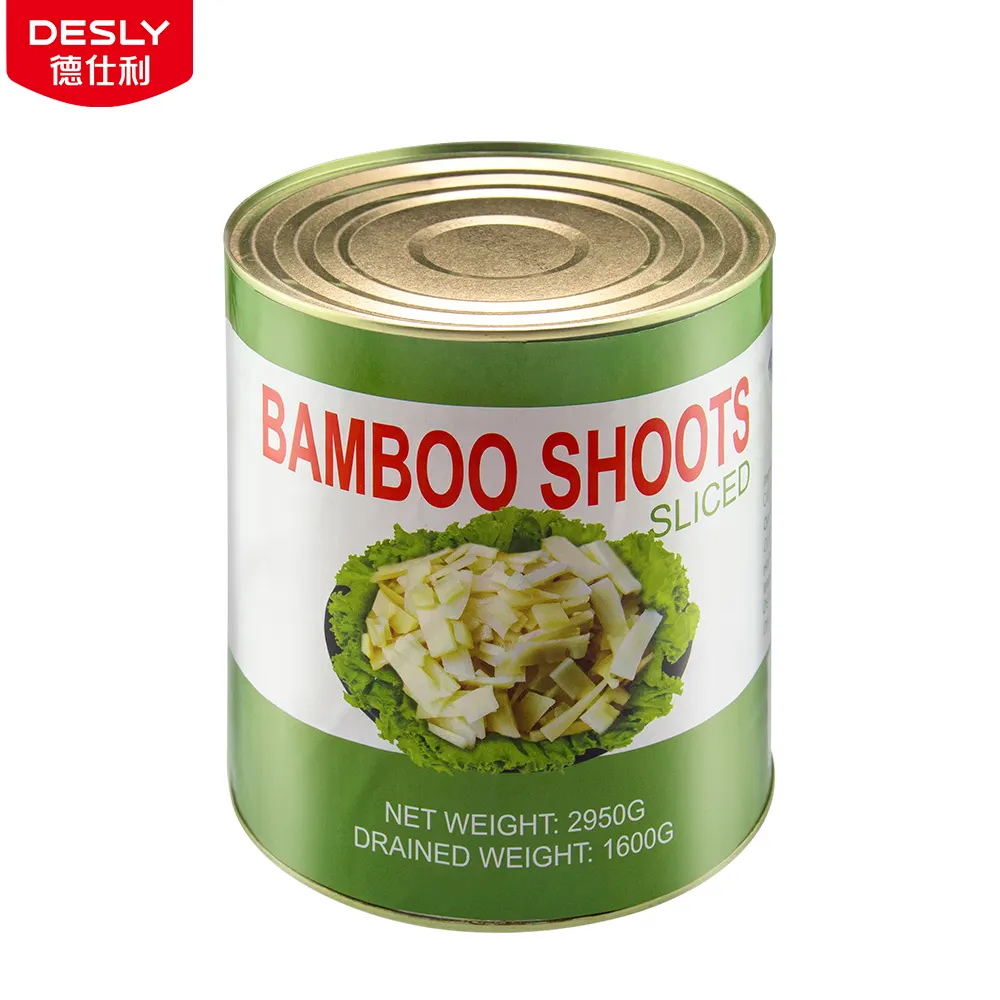 Manufacturer Canned Food Vegetables Bulk Wholesale 2950 g Canned Bamboo Shoots sliced with Factory Price