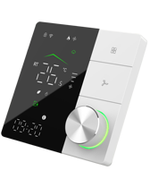 Termostato de Habitación Inteligente Becasmart BAC-18 Modbus WiFi, Termostato Digital Rectangular para Sistemas HVAC, Programable con Pantalla Táctil