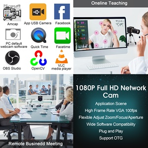 ELP 1080P 2MP Webcam Full HD cámara USB 30fps 60fps 120fps Mini USB cámara con Zoom Manual de 5-50mm lente Varifocal - Product Image 4
