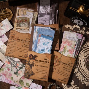 Paquete de Pegatinas de Papel Beautiful Day, Serie Recuerdos Antiguos, Decoraciones Retro para Diario en Tiras Largas, Autoadhesivas, Laminación Brillante, 50 Hojas - Product Image 2