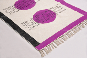 Alfombras de Algodón Hechas a Mano con Diseño Geométrico Moderno, Ecológicas, Antideslizantes y Lavables para el Hogar, Venta al Por Mayor - Product Image 4