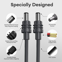 Câble d'alimentation CC flexible JIANGJI Cable2, rallonge mâle-mâle pour Starlink Mini avec options de longueur personnalisée