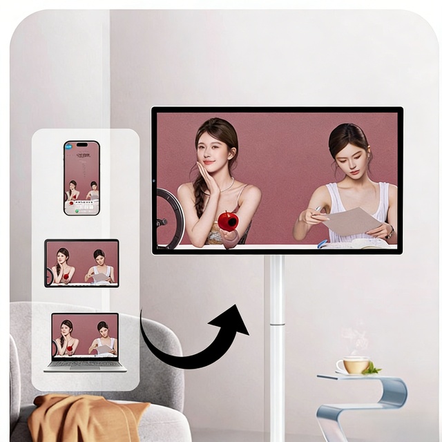 32-inch IPS 4K Multi-Device Screen Phone/Laptop Cross-Screen Sync Seamless Connectivity Android 13 8GB RAM 128GB ROM Display