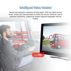 เครื่องบันทึกการขับขี่สำหรับยานพาหนะโดยสาร ระบบเตือนภัย BSD กล้อง 4 ตัว ระบบตรวจสอบสี่ทิศทาง จอ LCD ขนาด 10 นิ้ว ความละเอียด 1280x720 - Product Image 5