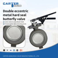Válvula de Mariposa de Doble Offset con Asiento Metálico CF8, Brida RF, Manual, Exd IP65, Bidireccional, Cero Fugas, para Vapor, Aceite, Gas, Agua, ANSI, OEM
